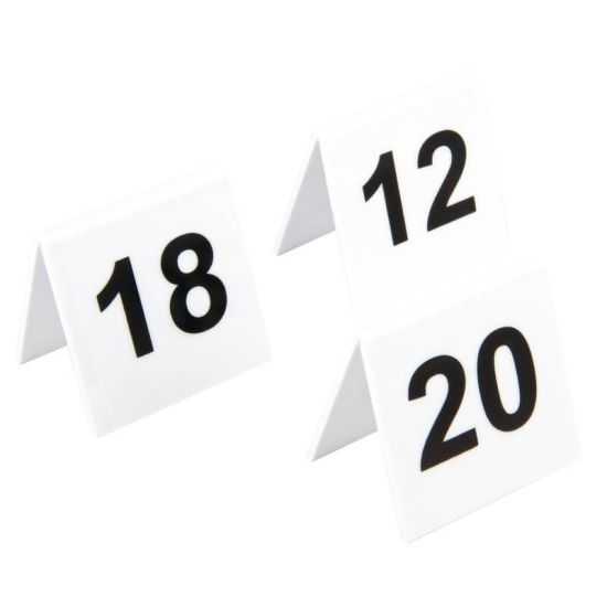Plastic Table Numbers 11-20 URO L982 Plastic Table Numbers 11-20 URO L982