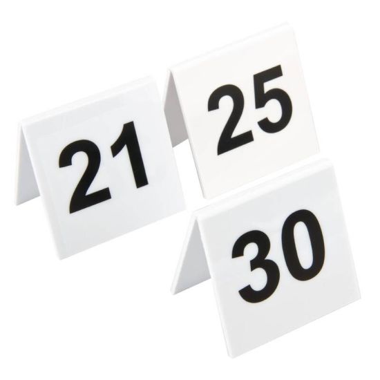 Plastic Table Numbers 21-30 URO L983 Plastic Table Numbers 21-30 URO L983