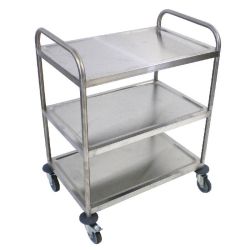 Craven Stainless Steel 3 Tier Clearing Trolley Craven Stainless Steel 3 Tier Clearing Trolley