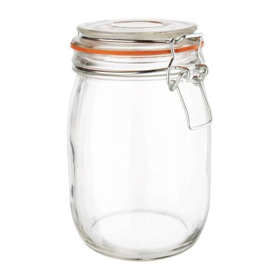 Vogue Clip Top Preserve Jar 1Ltr URO P492 Vogue Clip Top Preserve Jar 1Ltr URO P492