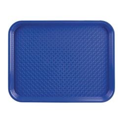 Kristallon Medium Polypropylene Fast Food Tray Blue 415mm