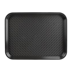 Kristallon Large Polypropylene Fast Food Tray Black 450mm Kristallon Large Polypropylene Fast Food Tray Black 450mm