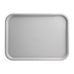 Kristallon Large Polypropylene Fast Food Tray Grey 450mm Kristallon Large Polypropylene Fast Food Tray Grey 450mm