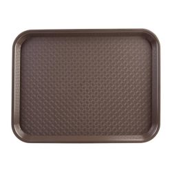 Kristallon Large Polypropylene Fast Food Tray Brown 450mm Kristallon Large Polypropylene Fast Food Tray Brown 450mm