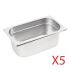 Vogue Stainless Steel Gastronorm Container Kit 1/4 (Pack of 5)