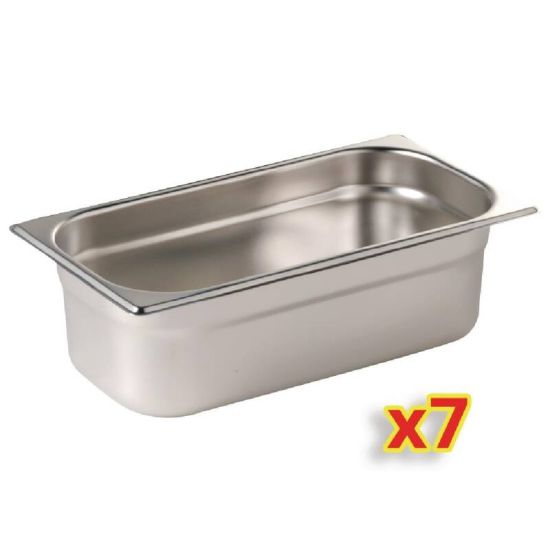 Vogue Gastronorm Container Kit 7 X 1/4 URO S408 Vogue Gastronorm Container Kit 7 X 1/4 URO S408