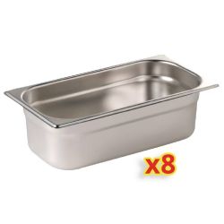 Vogue Gastronorm Container Kit 1/4 (Pack Of 8) Vogue Gastronorm Container Kit 1/4 (Pack Of 8)