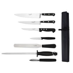 Deglon Sabatier 7 Piece Knife Set And Wallet Deglon Sabatier 7 Piece Knife Set And Wallet