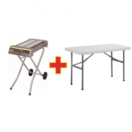 SPECIAL OFFER Buffalo Folding Gas Barbecue And Free Folding Table URO S502