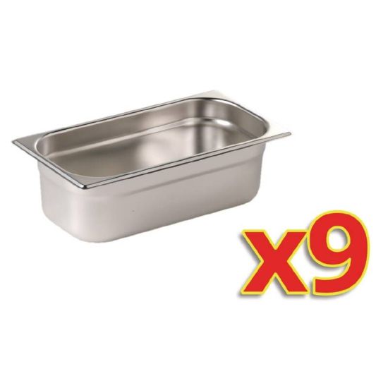 Vogue 9 Gastronorm Container Kit URO S729 Vogue 9 Gastronorm Container Kit URO S729