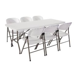 Special Offer Bolero 6ft Centre Folding Table With Six Folding Chairs