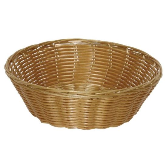 Poly Wicker Round Food Basket Box of 6 URO T363