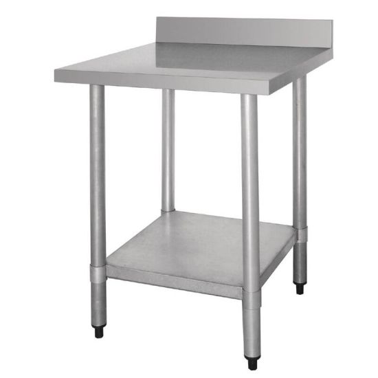Vogue Stainless Steel Prep Table With Upstand 600mm URO T379 Vogue Stainless Steel Prep Table With Upstand 600mm URO T379