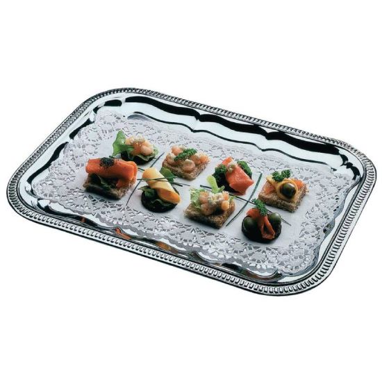 APS Semi-Disposable Party Tray 410 X 310mm Chrome URO T751