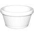 Kristallon Melamine Fluted Ramekins White 76mm (Pack Of 12)