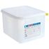 Araven Polypropylene 1/2 Gastronorm Food Container 12.5Ltr (Pack Of 4)