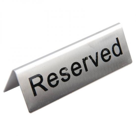 Reserved Table Sign Box of 10 URO U051