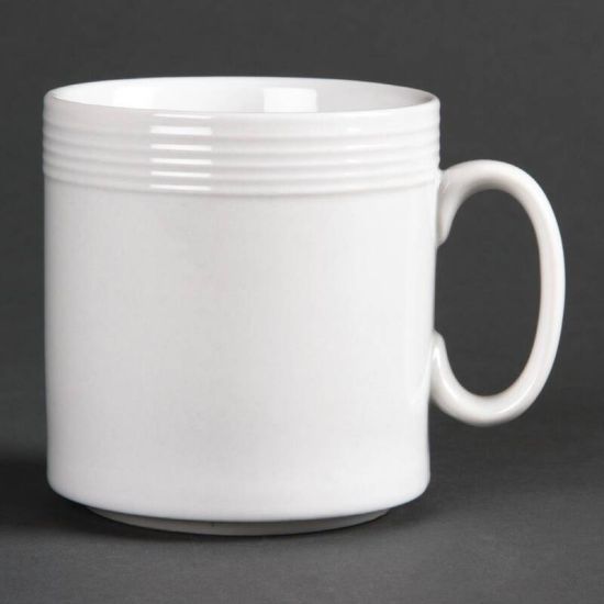 Olympia Linear Mugs 220ml 8oz Box of 12 URO U088 Olympia Linear Mugs 220ml 8oz Box of 12 URO U088