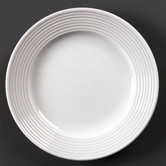 Olympia Linear Wide Rimmed Plates 150mm Box of 12 URO U089