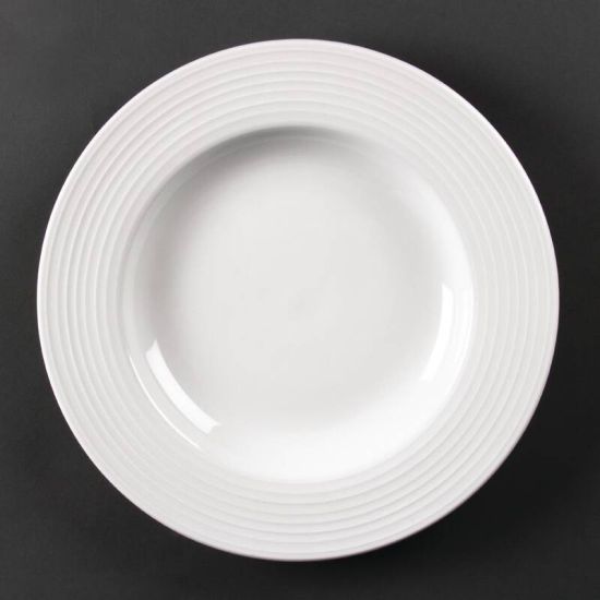 Olympia Linear Pasta Plates 310mm Box of 6 URO U096 Olympia Linear Pasta Plates 310mm Box of 6 URO U096