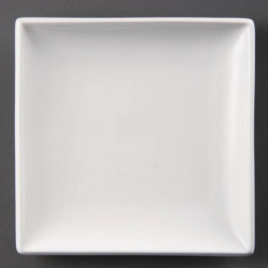 Olympia Whiteware Square Plates 180mm Box of 12 URO U154
