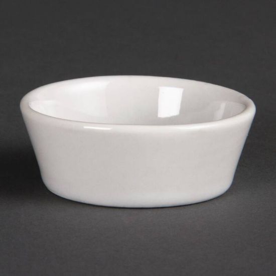 Olympia Whiteware Sloping Edge Bowls 50mm Box of 12 URO U161 Olympia Whiteware Sloping Edge Bowls 50mm Box of 12 URO U161
