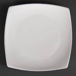 Olympia Whiteware Rounded Square Plates 185mm (Pack of 12) Olympia Whiteware Rounded Square Plates 185mm (Pack of 12)