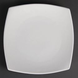 Olympia Whiteware Rounded Square Plates 240mm (Pack of 12) Olympia Whiteware Rounded Square Plates 240mm (Pack of 12)