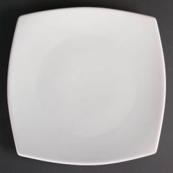 Olympia Whiteware Rounded Square Plates 305mm (Pack of 6) Olympia Whiteware Rounded Square Plates 305mm (Pack of 6)