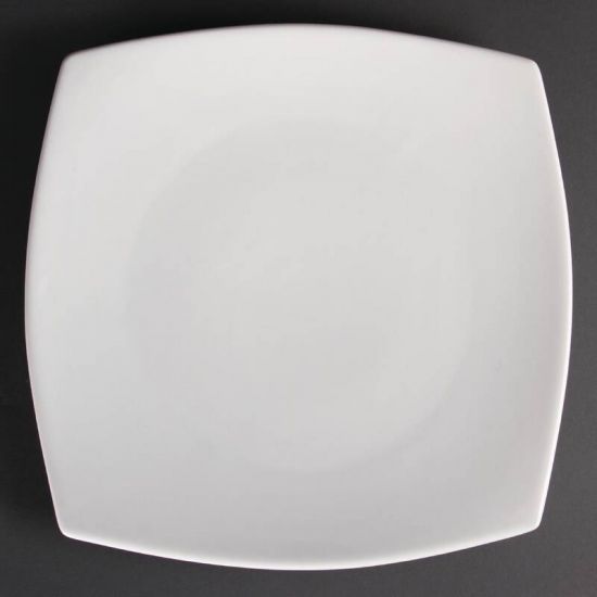 Olympia Whiteware Rounded Square Plates 305mm Box of 6 URO U172