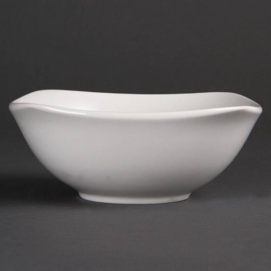 Olympia Whiteware Rounded Square Bowls 180mm Box of 12 URO U174 Olympia Whiteware Rounded Square Bowls 180mm Box of 12 URO U174