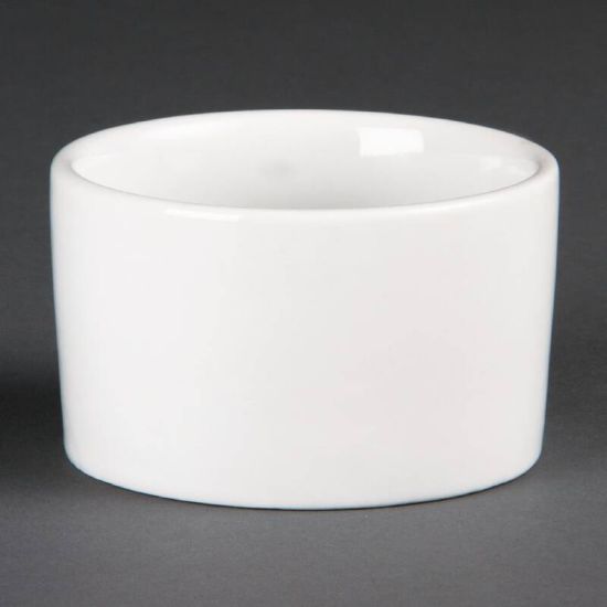Olympia Whiteware Contemporary Ramekins 90mm Box of 12 URO U176 Olympia Whiteware Contemporary Ramekins 90mm Box of 12 URO U176
