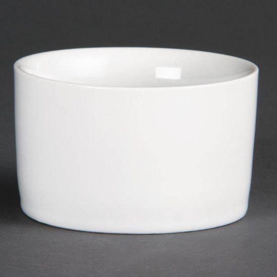 Olympia Whiteware Contemporary Ramekins 80mm Box of 12 URO U177 Olympia Whiteware Contemporary Ramekins 80mm Box of 12 URO U177