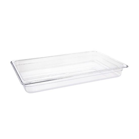 Vogue Polycarbonate 1/1 Gastronorm Container 65mm Clear URO U224 Vogue Polycarbonate 1/1 Gastronorm Container 65mm Clear URO U224
