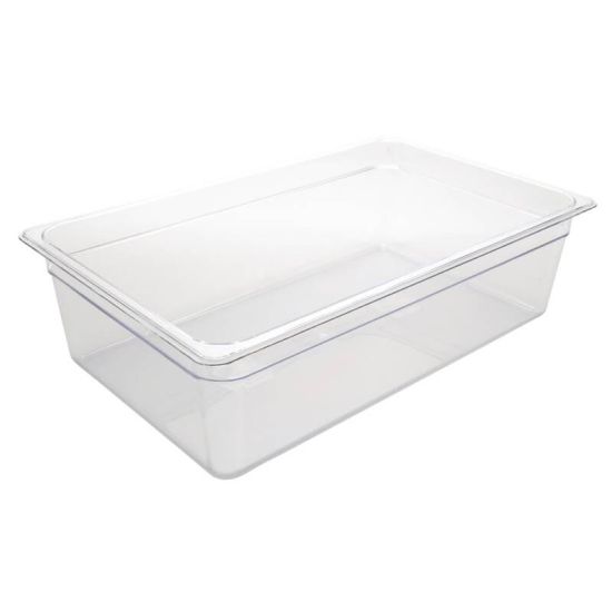 Vogue Polycarbonate 1/1 Gastronorm Container 150mm Clear URO U226