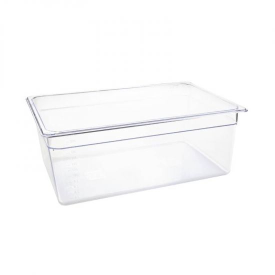 Vogue Polycarbonate 1/1 Gastronorm Container 200mm Clear URO U227