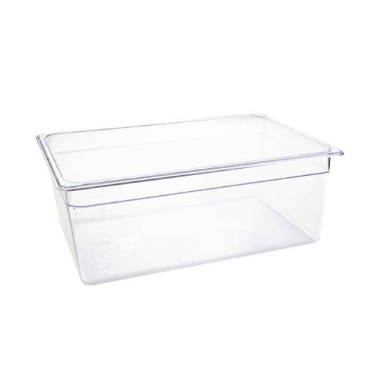 Vogue Polycarbonate 1/1 Gastronorm Container 200mm Clear URO U227