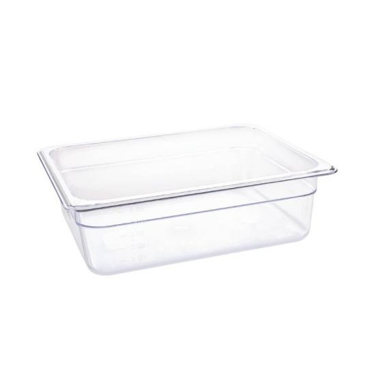 Vogue Polycarbonate 1/2 Gastronorm Container 100mm Clear URO U229