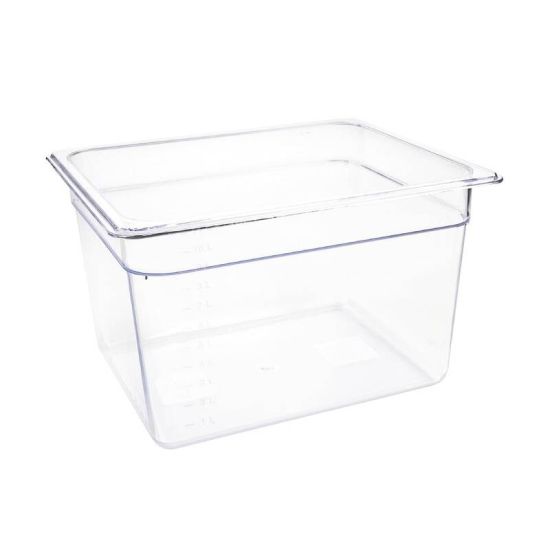 Vogue Polycarbonate 1/2 Gastronorm Container 200mm Clear URO U231