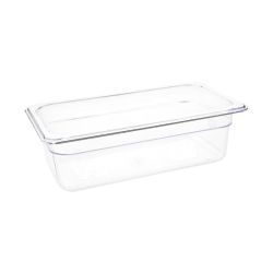 Vogue Polycarbonate 1/3 Gastronorm Container 100mm Clear Vogue Polycarbonate 1/3 Gastronorm Container 100mm Clear