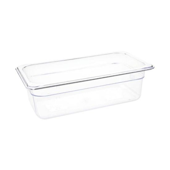 Vogue Polycarbonate 1/3 Gastronorm Container 100mm Clear URO U233 Vogue Polycarbonate 1/3 Gastronorm Container 100mm Clear URO U233