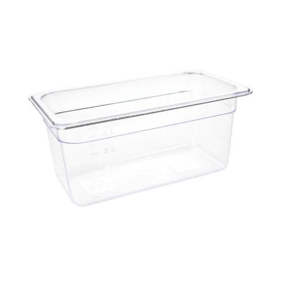 Vogue Polycarbonate 1/3 Gastronorm Container 150mm Clear URO U234 Vogue Polycarbonate 1/3 Gastronorm Container 150mm Clear URO U234