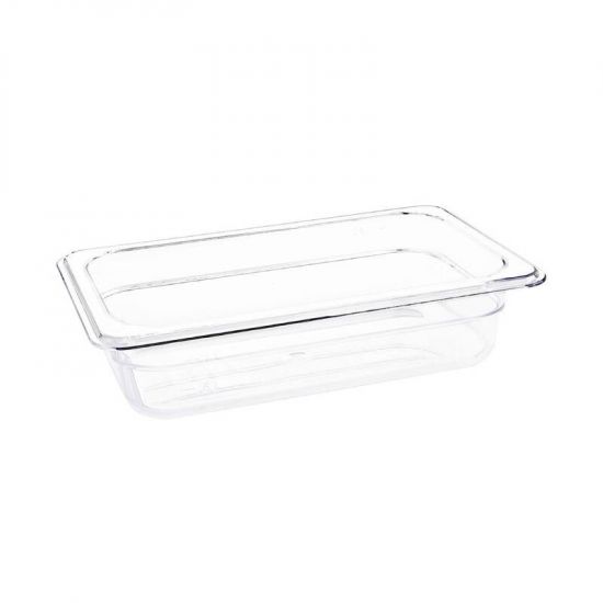 Vogue Polycarbonate 1/4 Gastronorm Container 65mm Clear URO U236