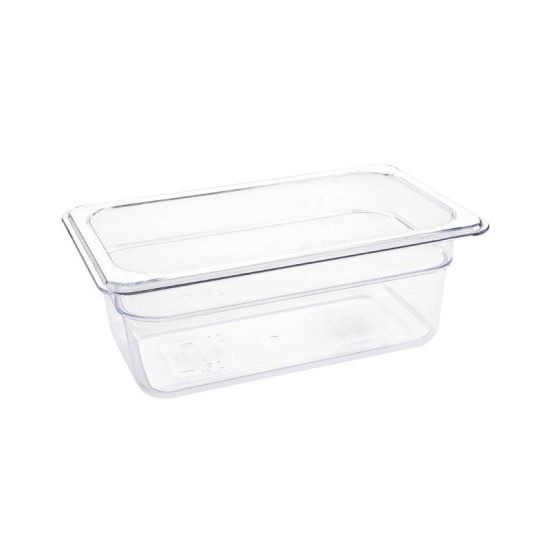 Vogue Polycarbonate 1/4 Gastronorm Container 100mm Clear URO U237