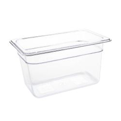 Vogue Polycarbonate 1/4 Gastronorm Container 150mm Clear Vogue Polycarbonate 1/4 Gastronorm Container 150mm Clear