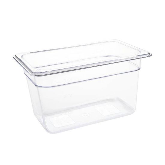Vogue Polycarbonate 1/4 Gastronorm Container 150mm Clear URO U238 Vogue Polycarbonate 1/4 Gastronorm Container 150mm Clear URO U238