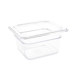 Vogue Polycarbonate 1/6 Gastronorm Container 100mm Clear Vogue Polycarbonate 1/6 Gastronorm Container 100mm Clear