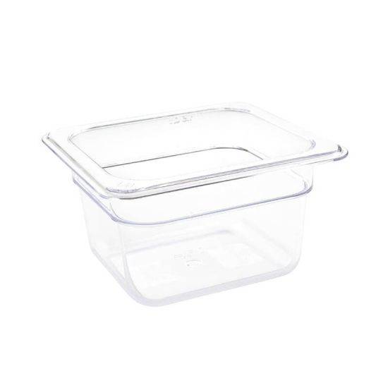 Vogue Polycarbonate 1/6 Gastronorm Container 100mm Clear URO U240