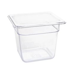Vogue Polycarbonate 1/6 Gastronorm Container 150mm Clear Vogue Polycarbonate 1/6 Gastronorm Container 150mm Clear