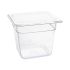 Vogue Polycarbonate 1/6 Gastronorm Container 150mm Clear